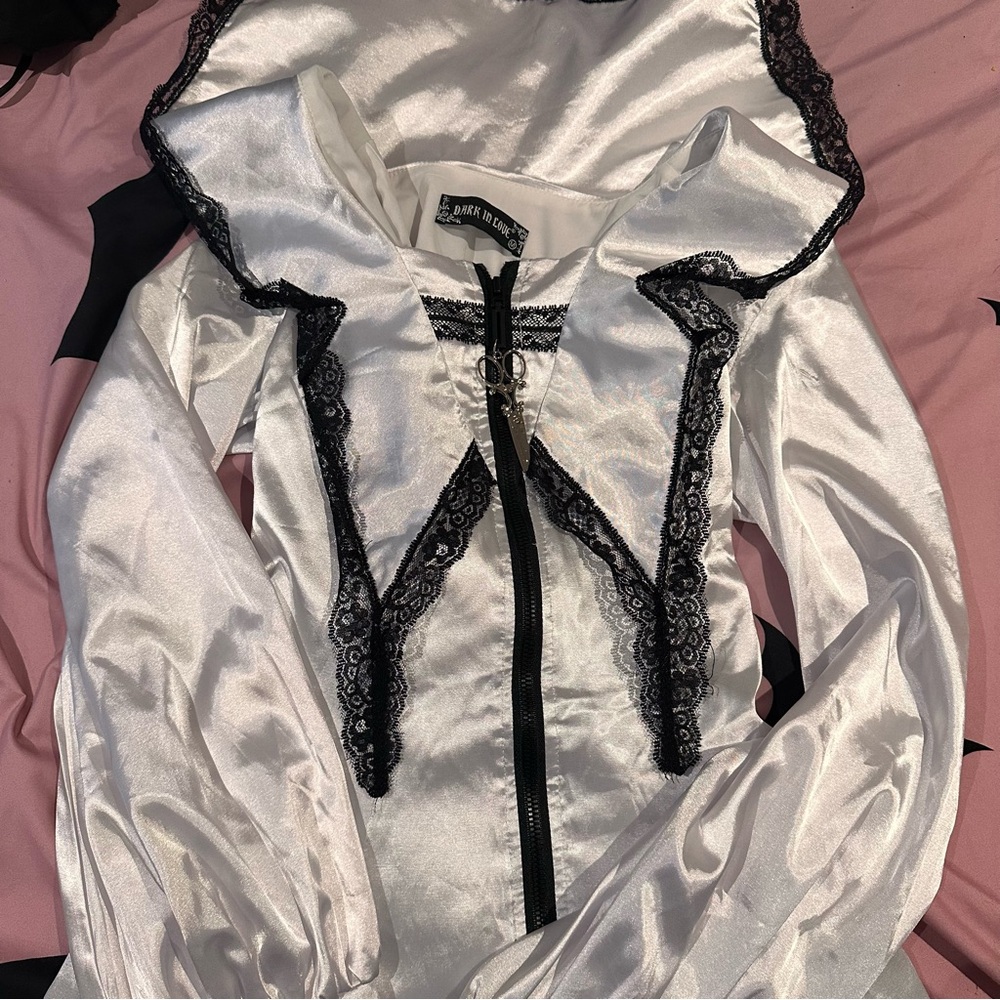 dark in love satin goth mini dress